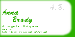 anna brody business card